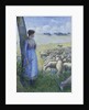 Shepherdess and Sheep; Bergere et Moutons, 1887 by Camille Pissarro