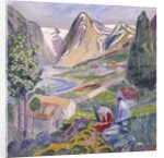 Kari at Sunde; Kari paa Sunde by Nikolai Astrup