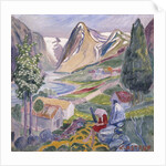 Kari at Sunde; Kari paa Sunde by Nikolai Astrup