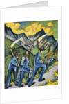 Alpleben, Triptych; Alpleben, Triptychon, 1918 by Ernst Ludwig Kirchner