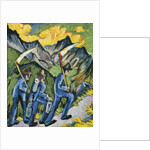 Alpleben, Triptych; Alpleben, Triptychon, 1918 by Ernst Ludwig Kirchner
