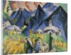 Alpleben, Triptych; Alpleben, Triptychon, 1918 by Ernst Ludwig Kirchner