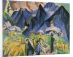 Alpleben, Triptych; Alpleben, Triptychon, 1918 by Ernst Ludwig Kirchner