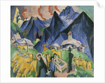Alpleben, Triptych; Alpleben, Triptychon, 1918 by Ernst Ludwig Kirchner