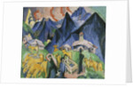 Alpleben, Triptych; Alpleben, Triptychon, 1918 by Ernst Ludwig Kirchner