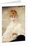 Young Girl with Cat; La Jeune Fille au Chat by Charles Joshua Chaplin