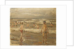 Boys Bathing in the Sea; Badende Knaben im Meer, 1899 by Max Liebermann