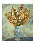 Gladioli in Blue Vase; Glaieuls au Vase Bleu, 1884 by Pierre Auguste Renoir