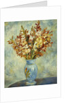 Gladioli in Blue Vase; Glaieuls au Vase Bleu, 1884 by Pierre Auguste Renoir