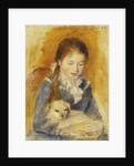 Girl with Dog; Fillette au Chien, c.1875 by Pierre Auguste Renoir