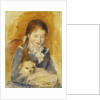Girl with Dog; Fillette au Chien, c.1875 by Pierre Auguste Renoir
