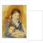 Girl with Dog; Fillette au Chien, c.1875 by Pierre Auguste Renoir
