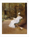 Sitting on a Bench; Sur le Banc, c.1848 by Eva Gonzales