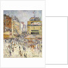 Bastille Day on Rue de Clignancourt, Paris; La Quartorze Juillet a Paris, la Rue de Clignancourt by Gustave Loiseau