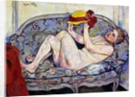Nude Reaching on a Sofa; Nu Allonge sur un Canape, 1928 by Marie Clementine (1865-1938) Valadon