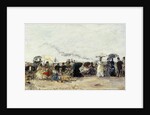 Trouville, Beach Scene; Trouville Scene de Plage, 1879 by Eugene Louis Boudin