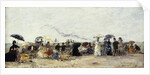 Trouville, Beach Scene; Trouville Scene de Plage, 1879 by Eugene Louis Boudin