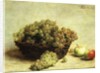 Still-life, Raisins and Apples in a Basket by Ignace Henri Jean Fantin-Latour