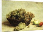 Still-life, Raisins and Apples in a Basket by Ignace Henri Jean Fantin-Latour