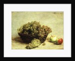 Still-life, Raisins and Apples in a Basket by Ignace Henri Jean Fantin-Latour