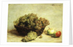 Still-life, Raisins and Apples in a Basket by Ignace Henri Jean Fantin-Latour
