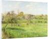 Morning, Spring, Grey Weather, Eragny; Matin, Printemps, Temps Gris, Eragny, 1900 by Camille Pissarro