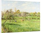 Morning, Spring, Grey Weather, Eragny; Matin, Printemps, Temps Gris, Eragny, 1900 by Camille Pissarro