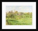 Morning, Spring, Grey Weather, Eragny; Matin, Printemps, Temps Gris, Eragny, 1900 by Camille Pissarro