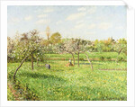 Morning, Spring, Grey Weather, Eragny; Matin, Printemps, Temps Gris, Eragny, 1900 by Camille Pissarro