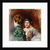 A Sketch of the Heads of Two Women; Esquisse, Deux Tetes de Femmes, 1895 by Pierre Auguste Renoir