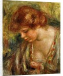 Profile of Andree with Head Bowed; Profil d'Andree Penchee, c.1917 by Pierre Auguste Renoir