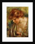 Profile of Andree with Head Bowed; Profil d'Andree Penchee, c.1917 by Pierre Auguste Renoir