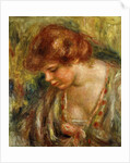 Profile of Andree with Head Bowed; Profil d'Andree Penchee, c.1917 by Pierre Auguste Renoir