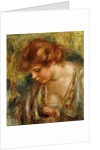 Profile of Andree with Head Bowed; Profil d'Andree Penchee, c.1917 by Pierre Auguste Renoir