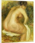 Nude Woman Bathing; Femme Nue Assise, 1910 by Pierre Auguste Renoir