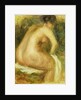 Nude Woman Bathing; Femme Nue Assise, 1910 by Pierre Auguste Renoir