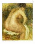 Nude Woman Bathing; Femme Nue Assise, 1910 by Pierre Auguste Renoir