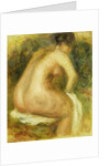 Nude Woman Bathing; Femme Nue Assise, 1910 by Pierre Auguste Renoir