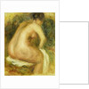 Nude Woman Bathing; Femme Nue Assise, 1910 by Pierre Auguste Renoir