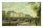 The New Bridge of the City; Le Pont Neuf de la Cite by Albert-Charles Lebourg