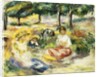 Three Girls Sitting on the Grass by Pierre Auguste Renoir