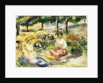Three Girls Sitting on the Grass by Pierre Auguste Renoir