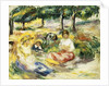 Three Girls Sitting on the Grass by Pierre Auguste Renoir