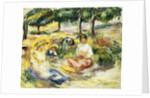 Three Girls Sitting on the Grass by Pierre Auguste Renoir