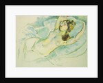 Nude Woman Reclining; Femme Nue Allongee, 1920-1925 by Jules Pascin