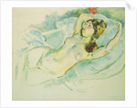 Nude Woman Reclining; Femme Nue Allongee, 1920-1925 by Jules Pascin