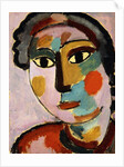Head; Kopf, c.1916 by Alexej von Jawlensky