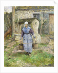 Mother Presle, Montfoucault; La Mere Presle, Montfoucault, 1874 by Camille Pissarro