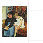 Grandmere chaussant une Fillette, 1931 by Marie Clementine (1865-1938) Valadon