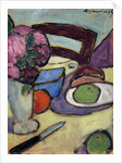 Still life with Chair and Bouquet; Stilleben mit Stuhl und Blumenstrasse, 1906 by Alexej von Jawlensky